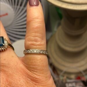 Sterling silver CZ eternity band